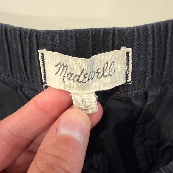 Madewell Pull On Casual Lounge Shorts Women’s Large Black Pockets Summer Preppy - Picture 3 of 5